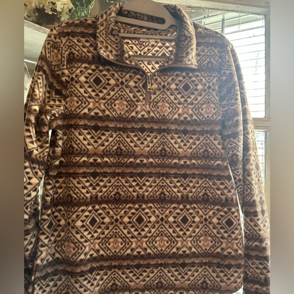 Maurices | Brown and Cream Aztec fleece - Picture 2 of 6